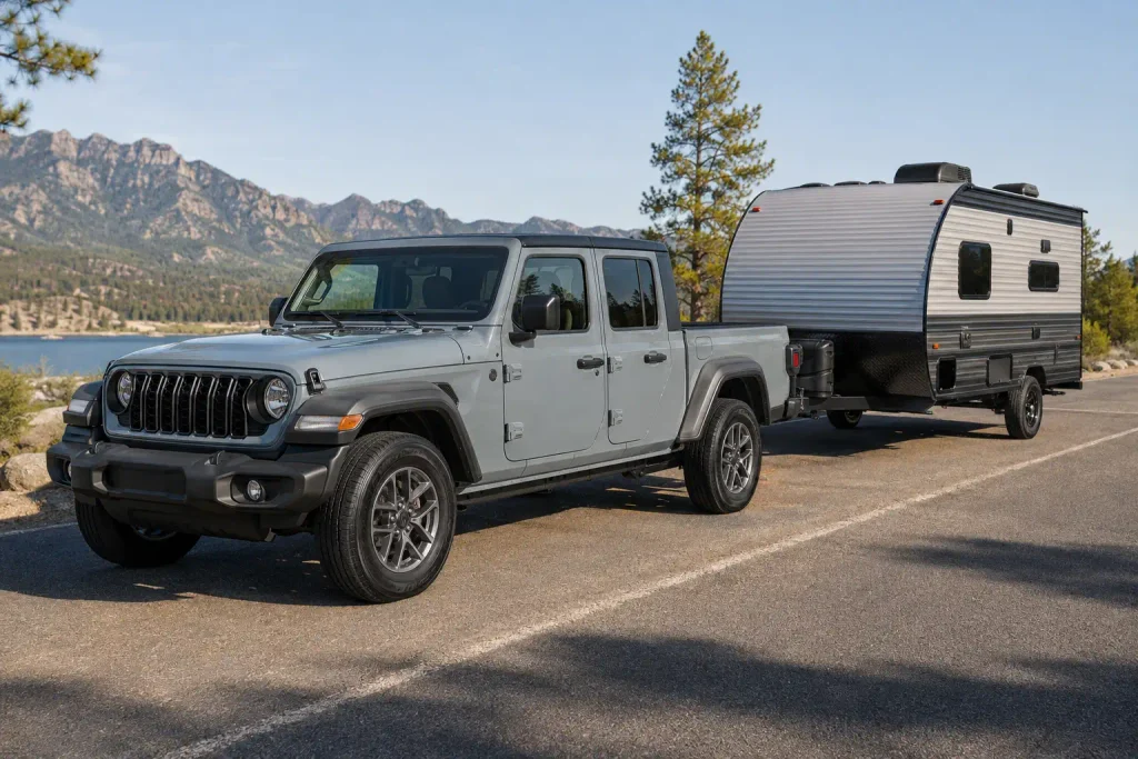 Jeep Gladiator towing capacity with travel trailer connected
