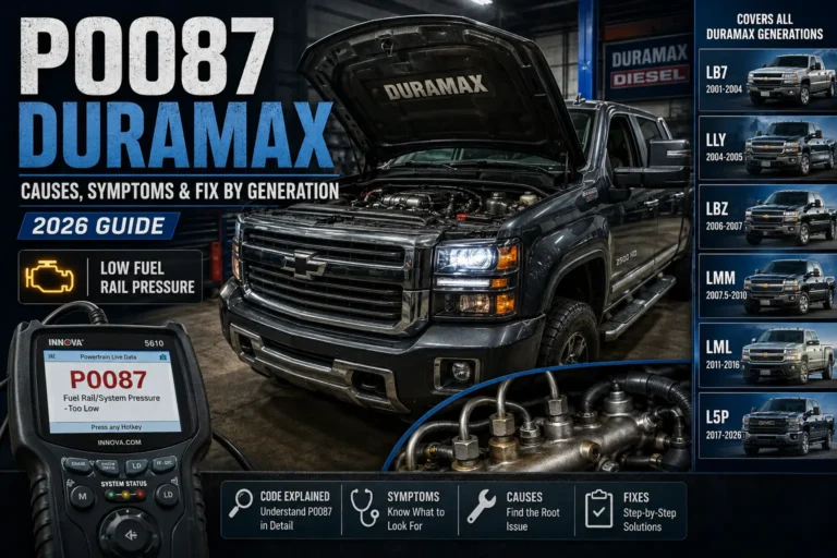 P0087 Duramax: Code Causes Symptoms and Fix by Generation 2026