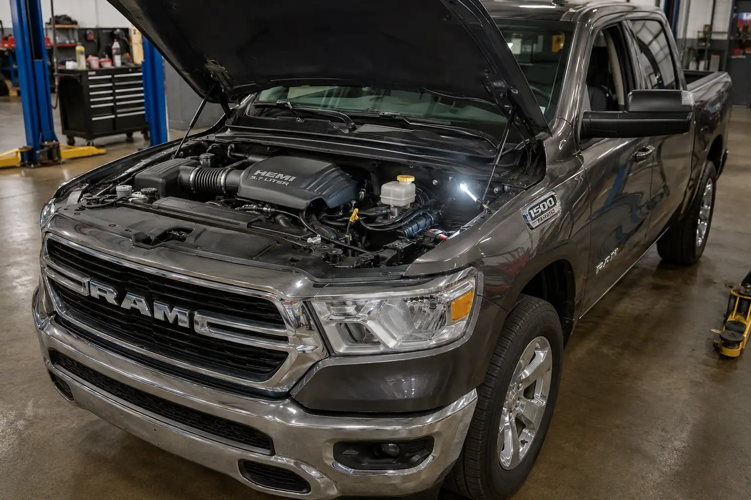 Ram 1500 crankshaft position sensor location near rear engine block