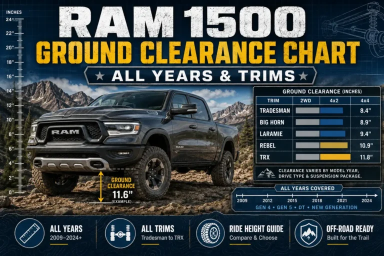 Ram 1500 Ground Clearance Chart: All Years & Trims