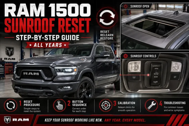 Ram 1500 Sunroof Reset: Step-by-Step Guide All Years