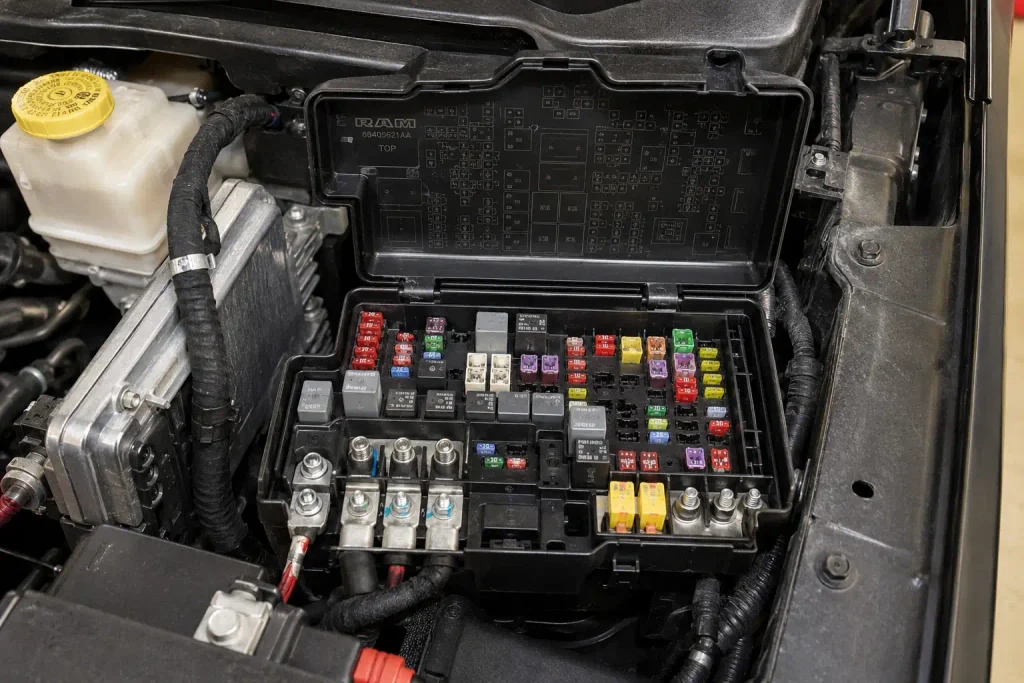 Ram 1500 underhood fuse box for sunroof circuit check