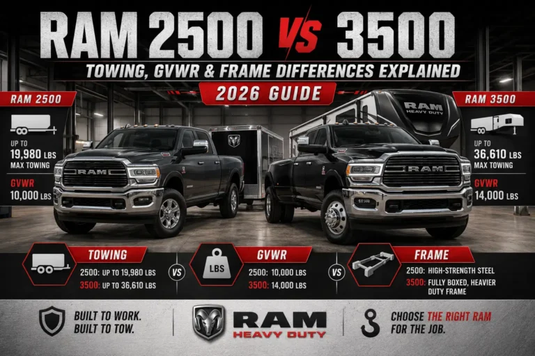 Ram 2500 vs 3500: Towing GVWR and Frame Differences Explained 2026