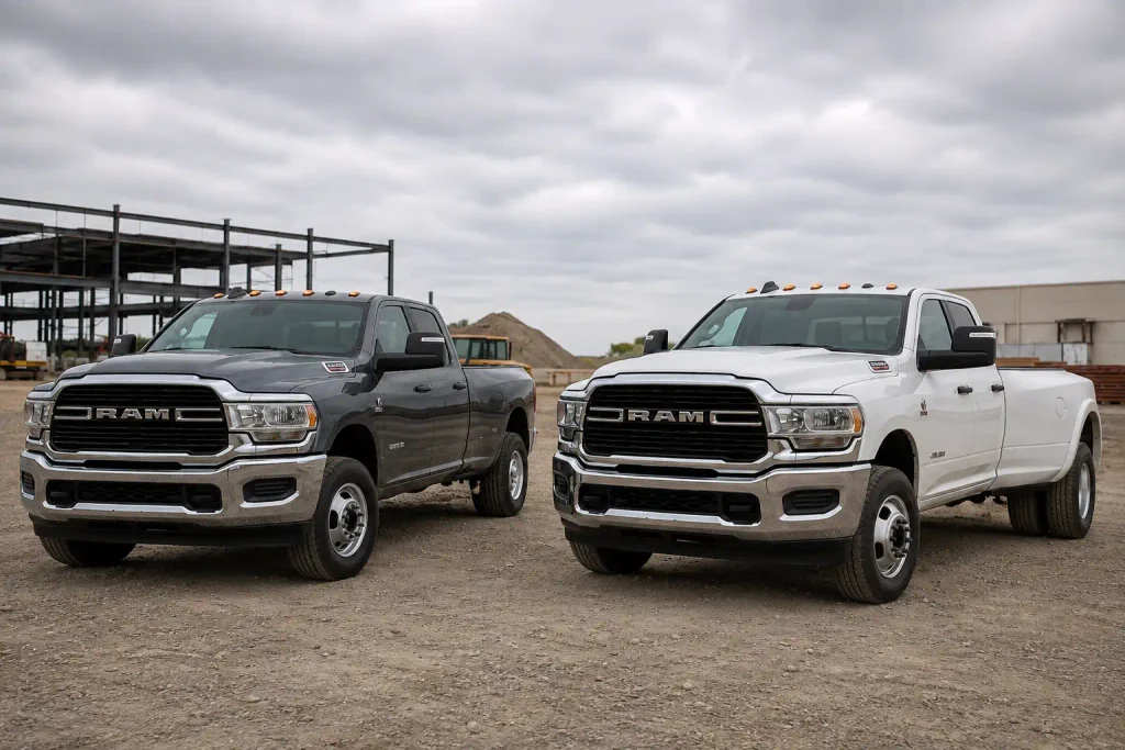 Ram 2500 vs 3500 heavy duty trucks side by side comparison
