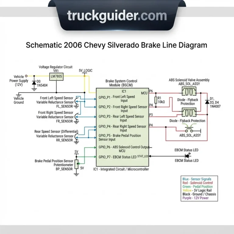 schematic 2006 chevy silverado brake line diagram diagram with labeled components and explanations