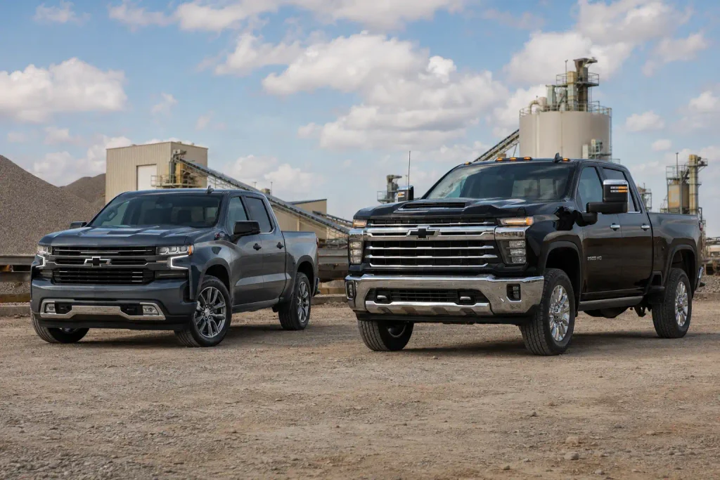 Chevrolet Silverado 1500 vs 2500 HD side-by-side comparison