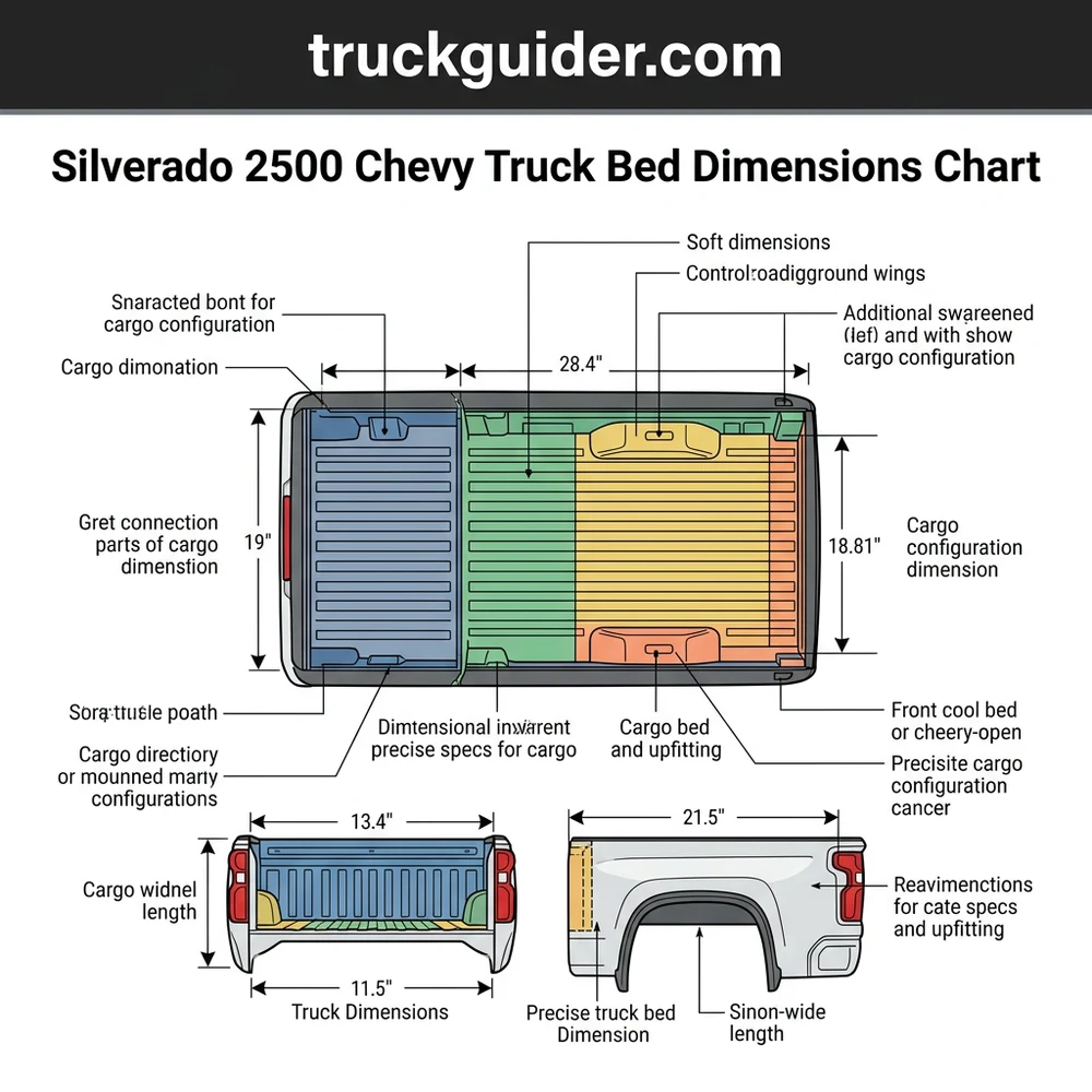 2026 Chevy Silverado 2500 Truck Bed Dimensions Chart: Component Breakdown