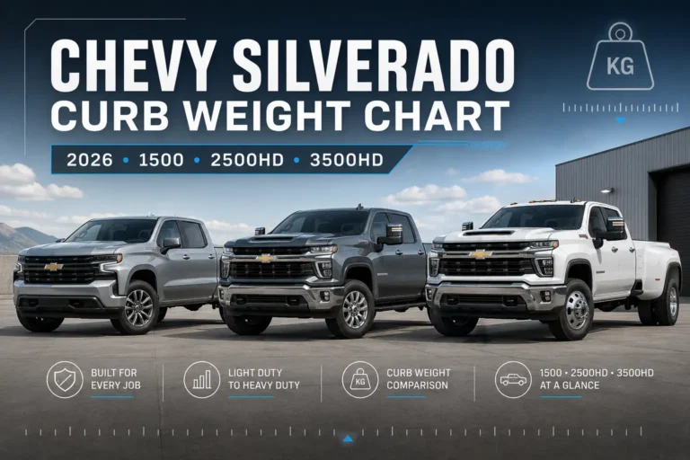 Chevy Silverado Curb Weight Chart: 2026 1500 2500HD and 3500HD