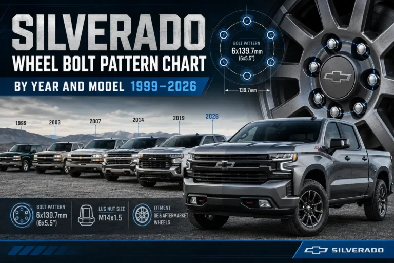 Silverado Wheel Bolt Pattern Chart by Year and Model 1999–2026