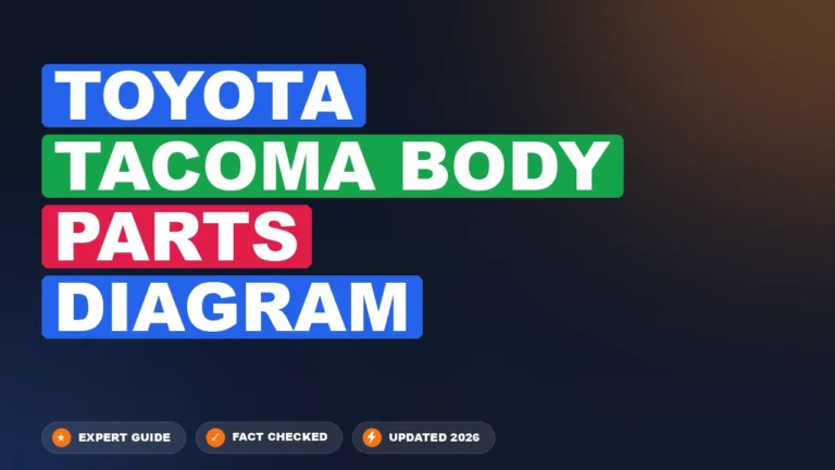 toyota tacoma body parts diagram with labeled components and connections