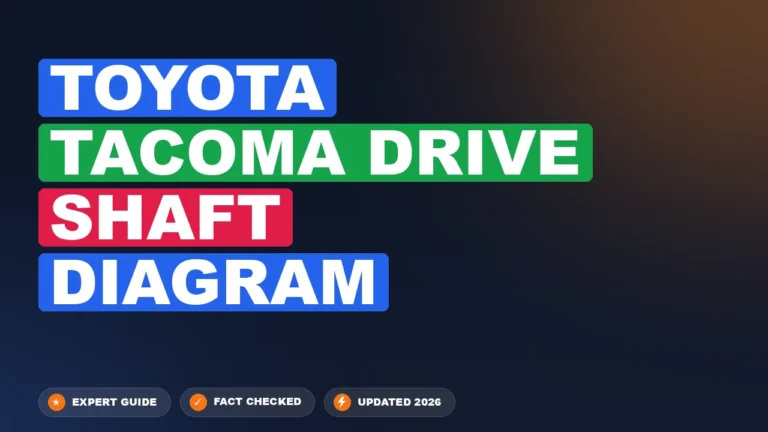 toyota tacoma drive shaft diagram with labeled components and connections
