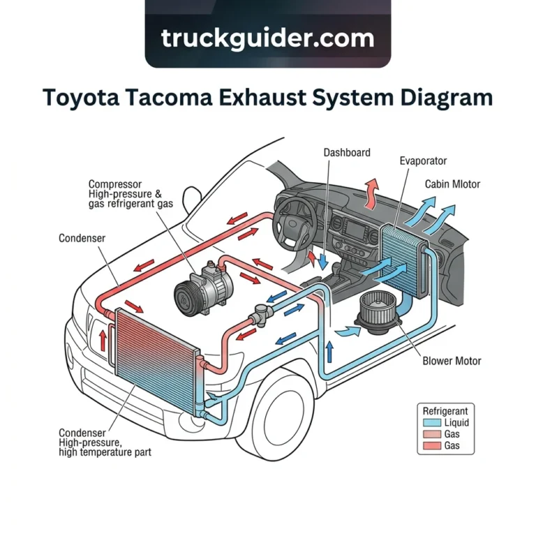 toyota tacoma exhaust system diagram diagram with labeled components and explanations