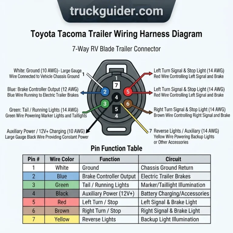 toyota tacoma trailer wiring harness diagram diagram with labeled components and explanations