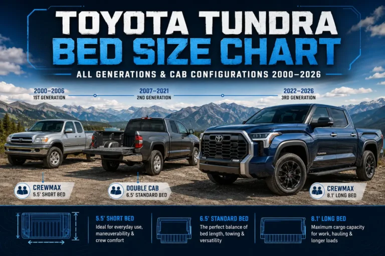 Toyota Tundra Bed Size Chart: All Generations And Cab Configurations 2000-2026
