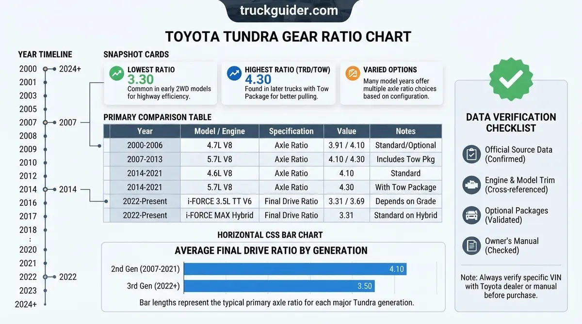 toyota tundra gear ratio chart