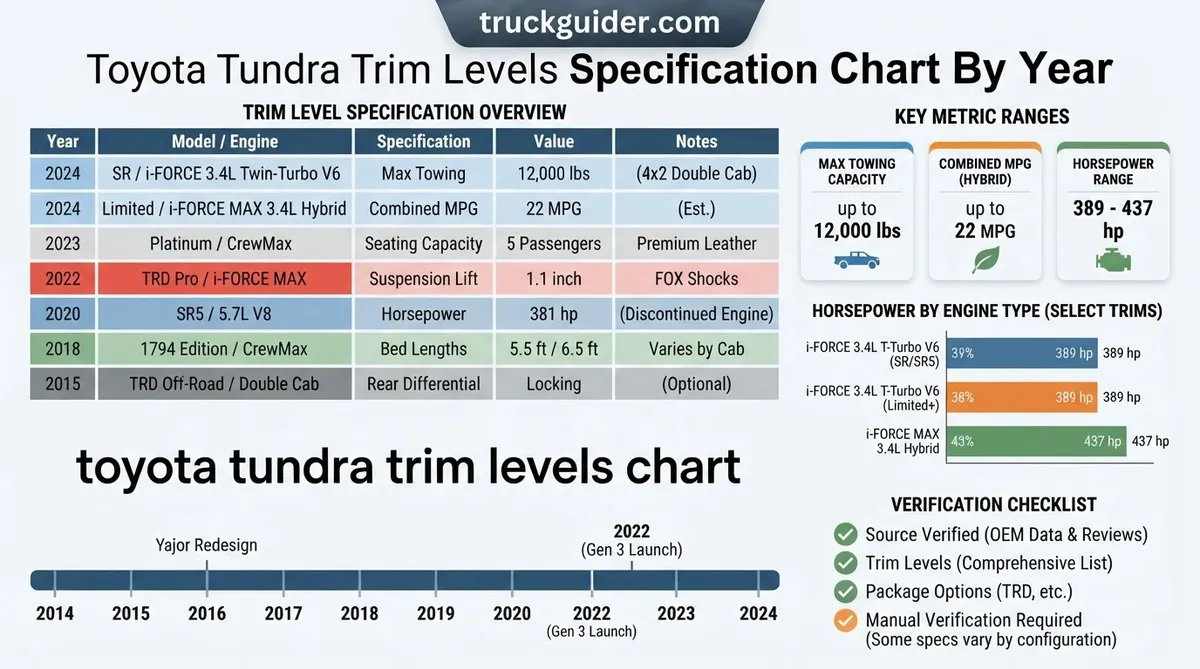 toyota tundra trim levels chart