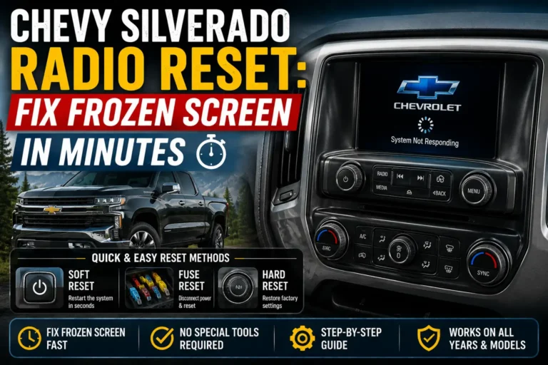 Chevy Silverado Radio Reset: Fix Frozen Screen in Minutes