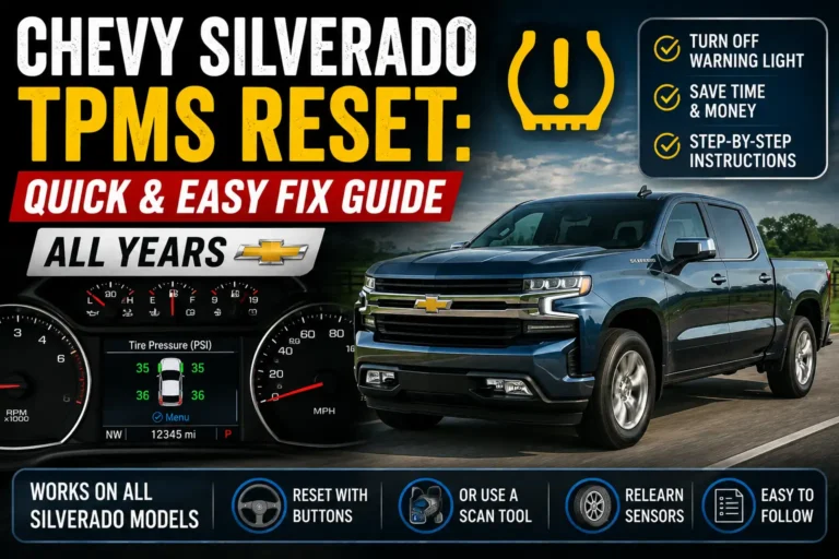 Chevy Silverado TPMS Reset: Quick & Easy Fix Guide (All Years)