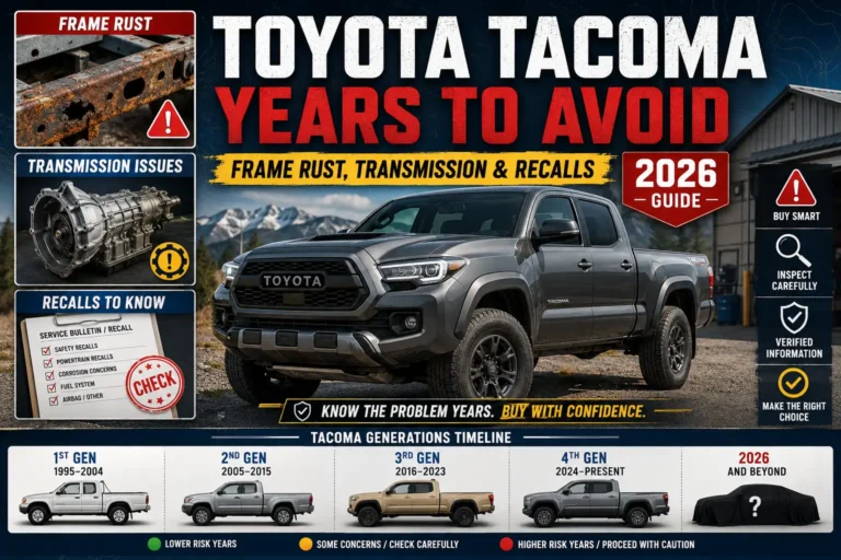 Toyota Tacoma Years to Avoid: 2001 Buy 2026
