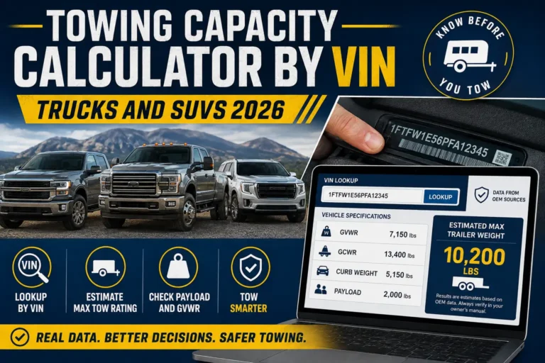 Towing Capacity Calculator by VIN: 2026 Trucks and SUVs