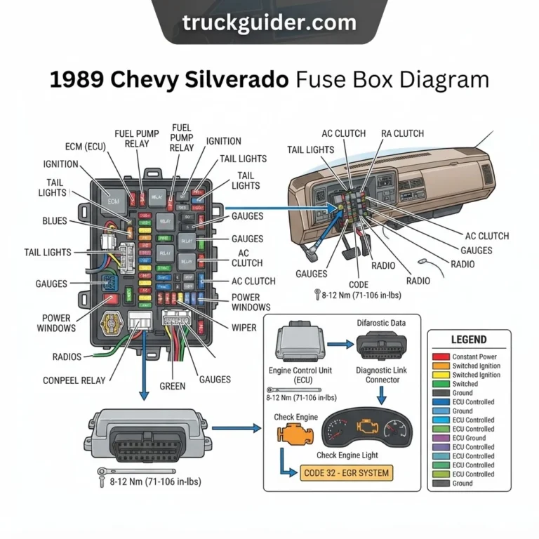 1989 chevy silverado fuse box diagram diagram with labeled components and explanations