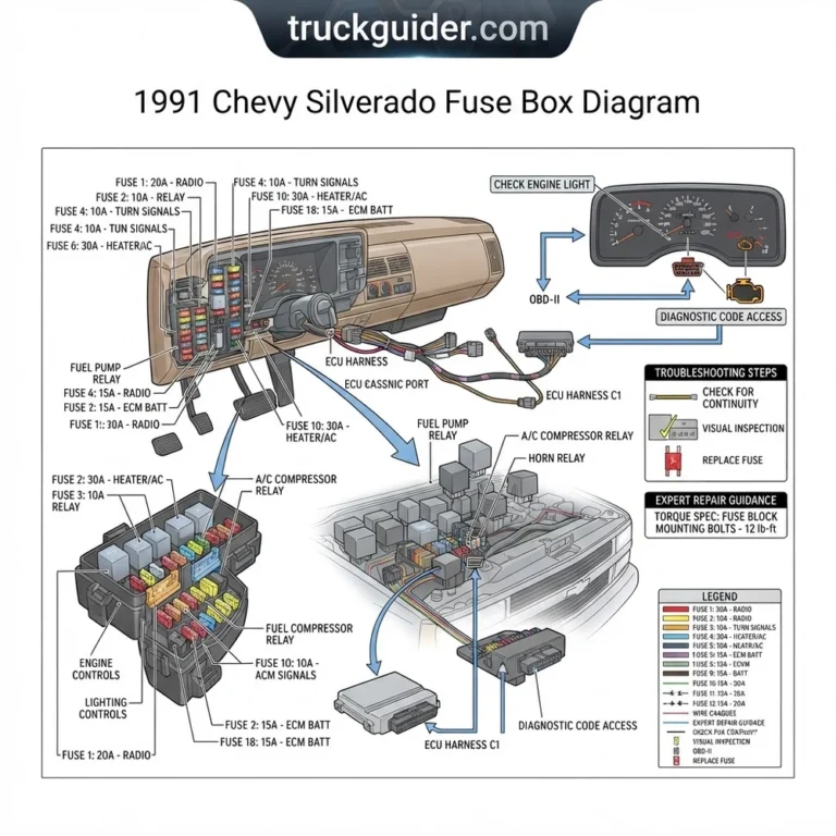 1991 chevy silverado fuse box diagram diagram with labeled components and explanations