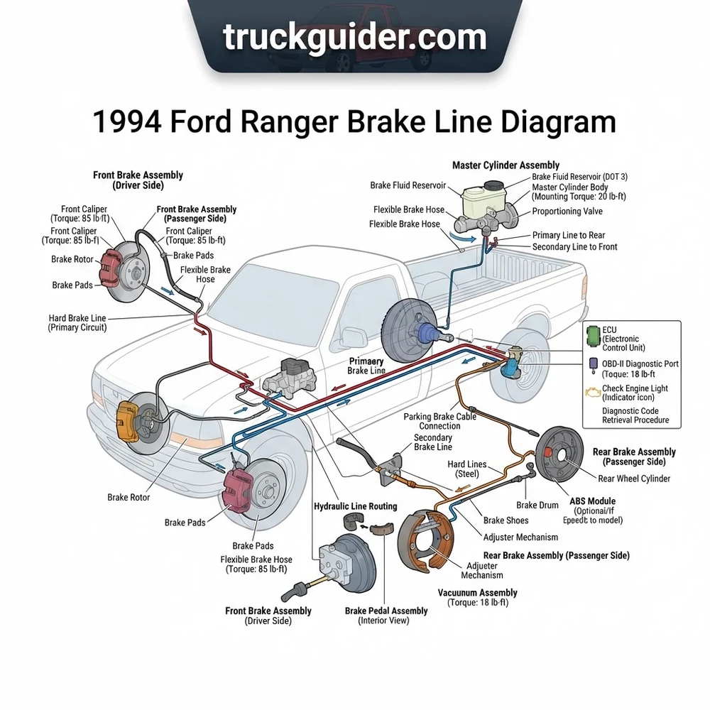 1994 Ford Ranger Brake Line Diagram: Proper Routing (2026)