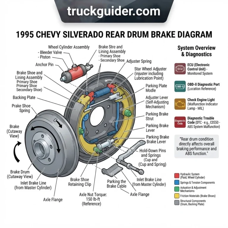 1995 chevy silverado rear drum brake diagram diagram with labeled components and explanations