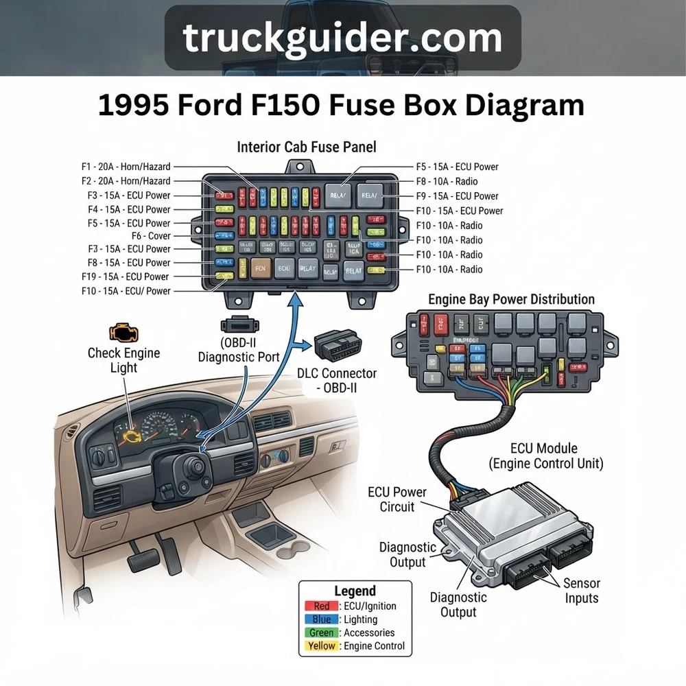 1995 Ford F150 Fuse Box Diagram: 2026 Repair Guide