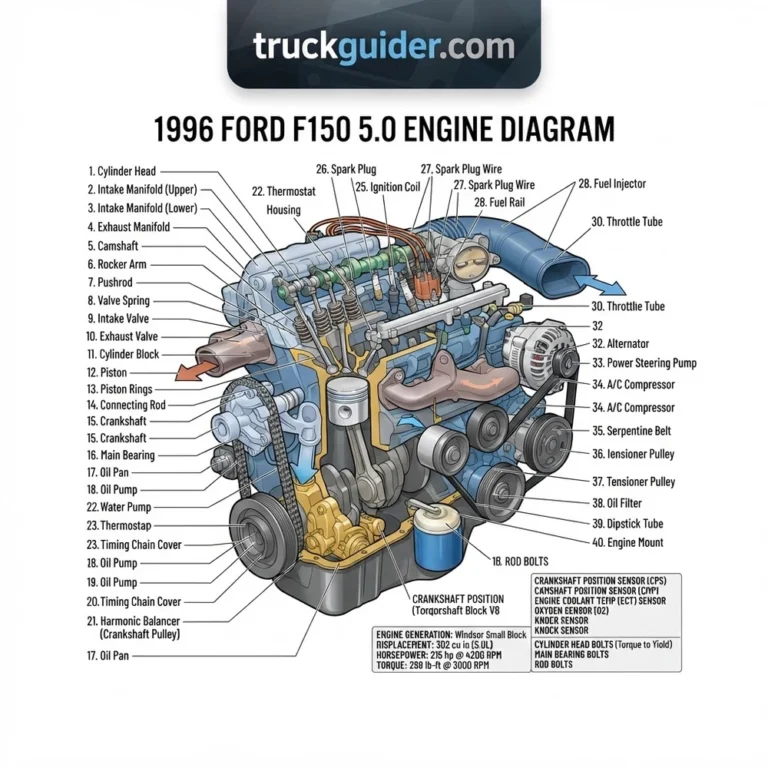 1996 ford f150 5.0 engine diagram diagram with labeled components and explanations