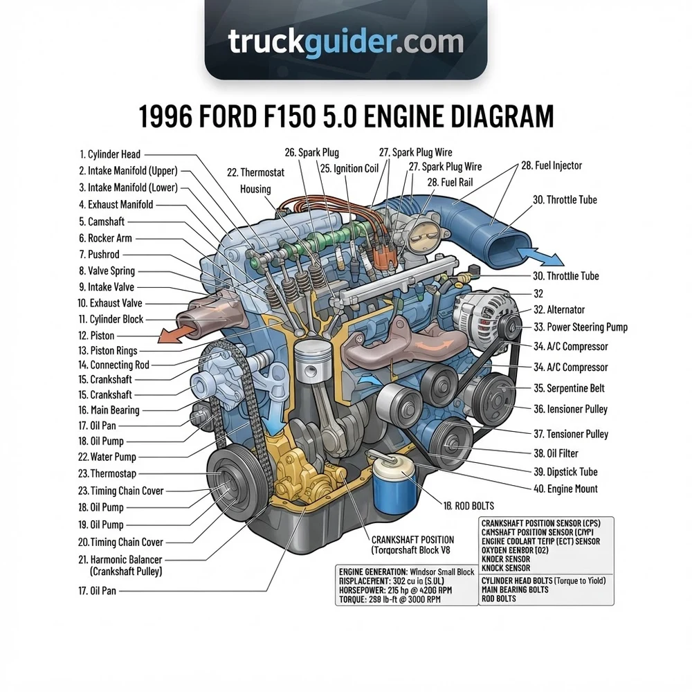 1996 Ford F150 5.0 Engine Diagram: Component Breakdown (2026)
