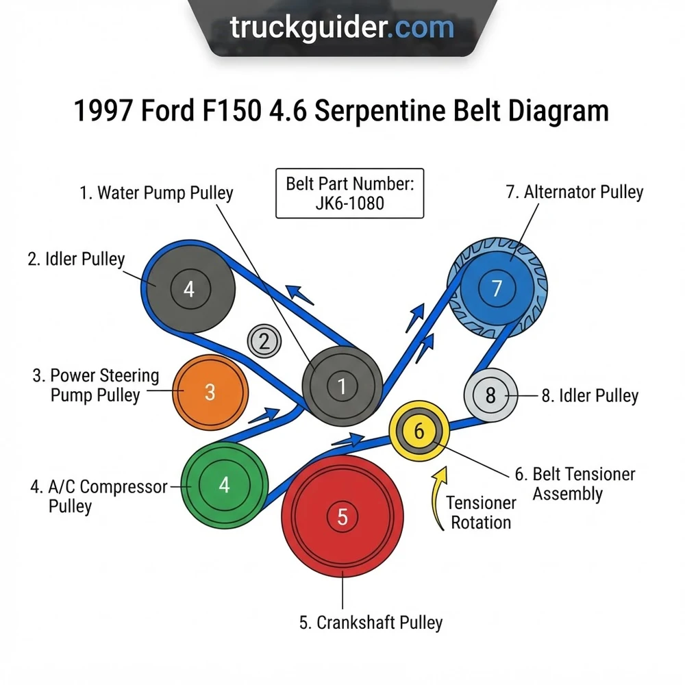 1997 Ford F150 4.6 Serpentine Belt Diagram: Proper Routing 2026