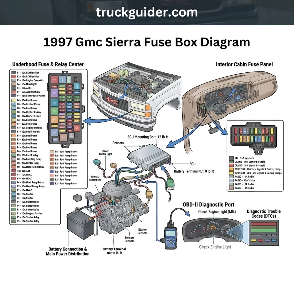 1997 GMC Sierra Fuse Box Diagram: 2026 Repair Guide