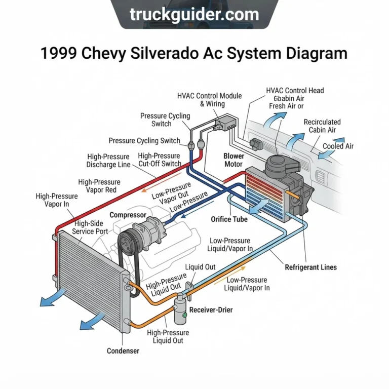 1999 chevy silverado ac system diagram diagram with labeled components and explanations