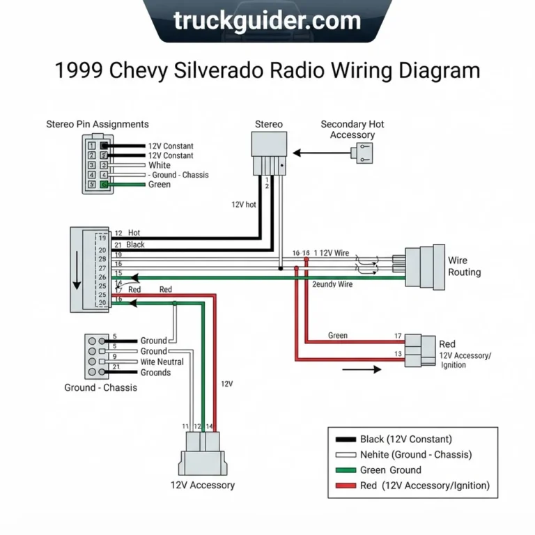 1999 chevy silverado radio wiring diagram diagram with labeled components and explanations