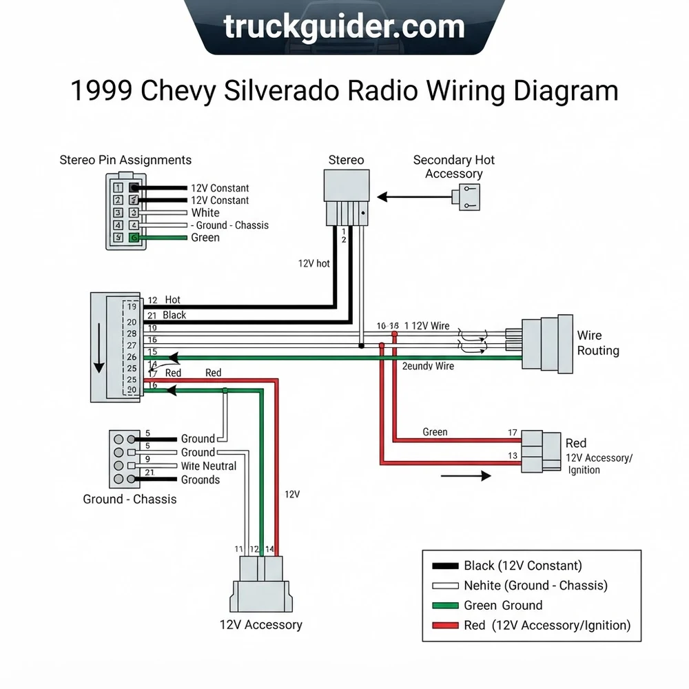 1999 Chevy Silverado Radio Wiring Diagram: 2026 Pinout Guide