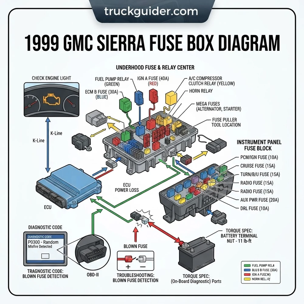 1999 GMC Sierra Fuse Box Diagram: 2026 Repair Guide
