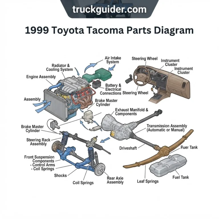 1999 toyota tacoma parts diagram diagram with labeled components and explanations