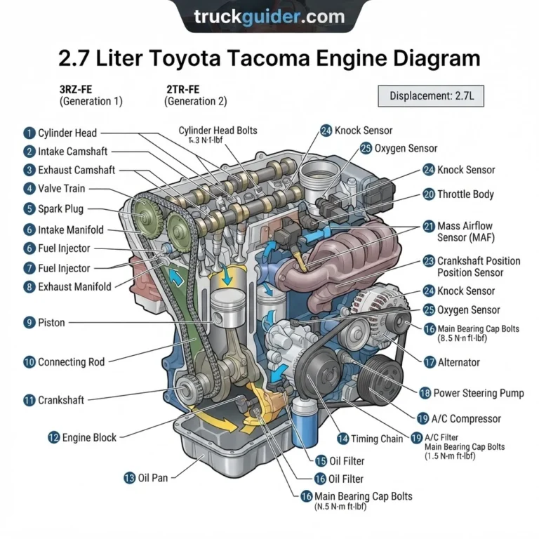 2.7 liter toyota tacoma engine diagram diagram with labeled components and explanations