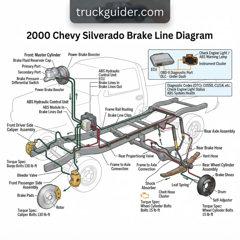 2000 chevy silverado brake line diagram diagram with labeled components and explanations