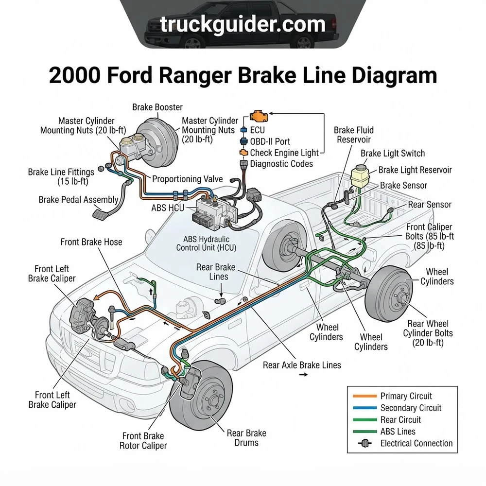 2000 Ford Ranger Brake Line Diagram 2026: Proper Routing