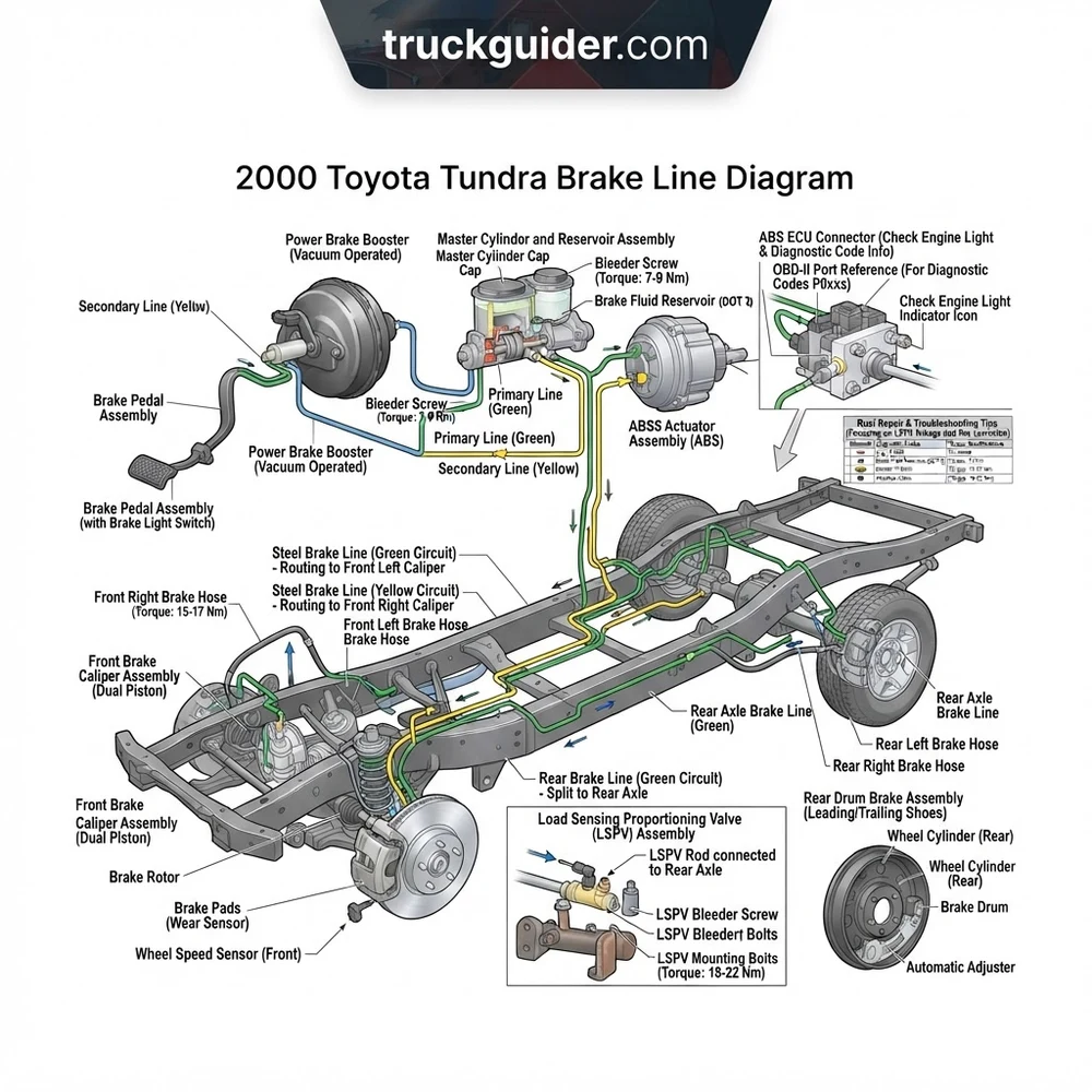 2000 Toyota Tundra Brake Line Diagram: Proper Routing 2026