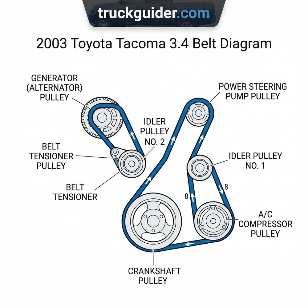 2003 Toyota Tacoma 3.4 Belt Diagram: Proper Routing 2026