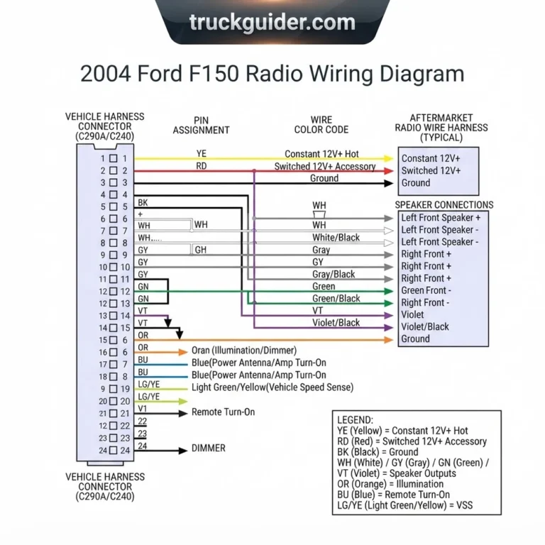 2004 ford f150 radio wiring diagram diagram with labeled components and explanations