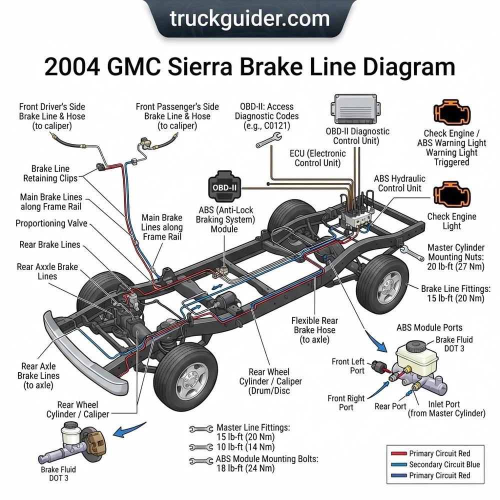 2004 GMC Sierra Brake Line Diagram: Proper Routing 2026