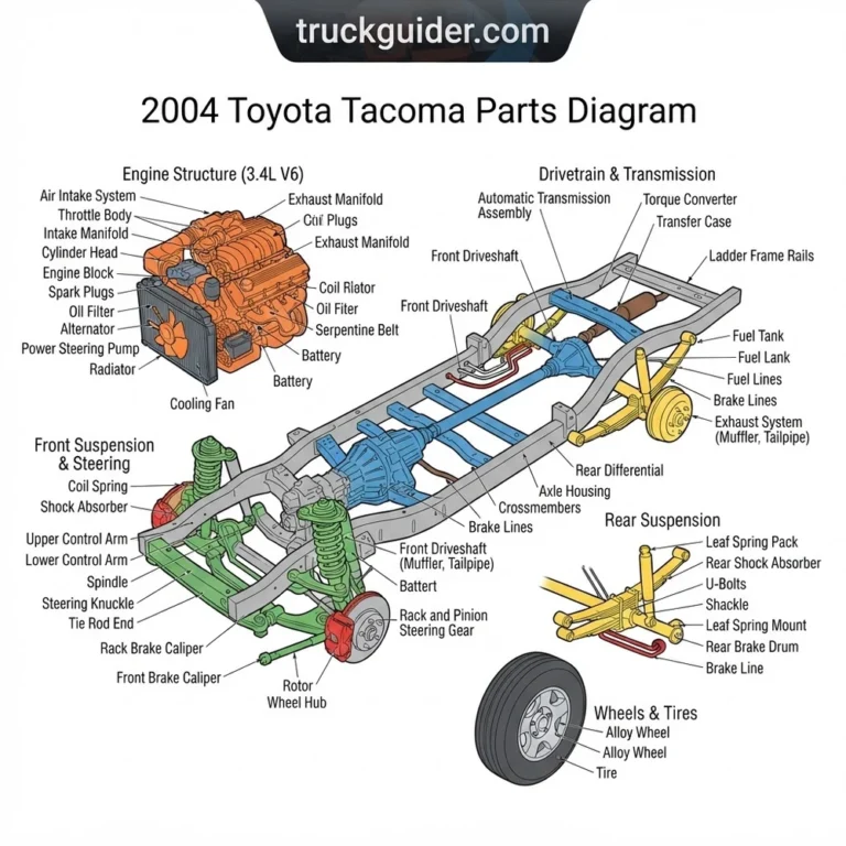 2004 toyota tacoma parts diagram diagram with labeled components and explanations