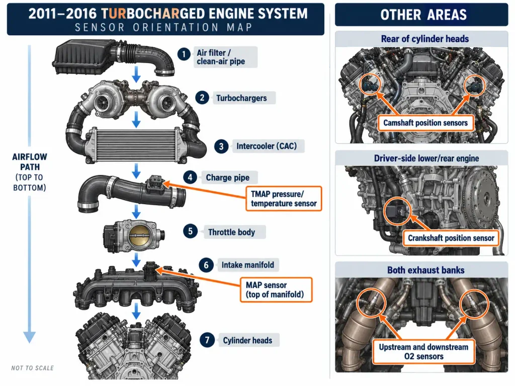2011–2016 sensor orientation map
