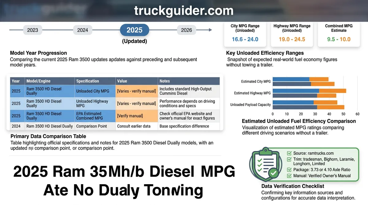 2025 ram 3500 deisel dually no towing mpg