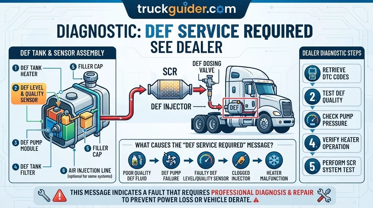 def service required see dealer annotated diagram of the component