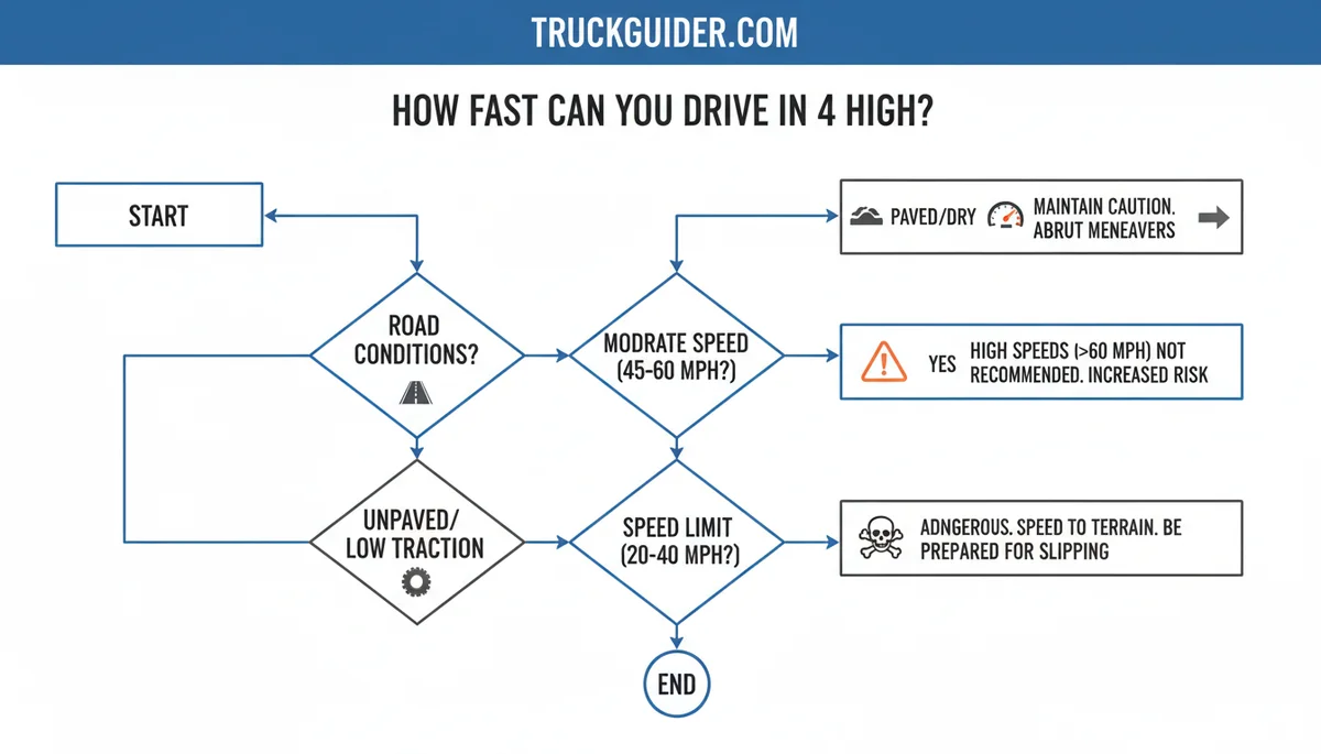 how fast can you drive in 4 high decision flowchart diagram
